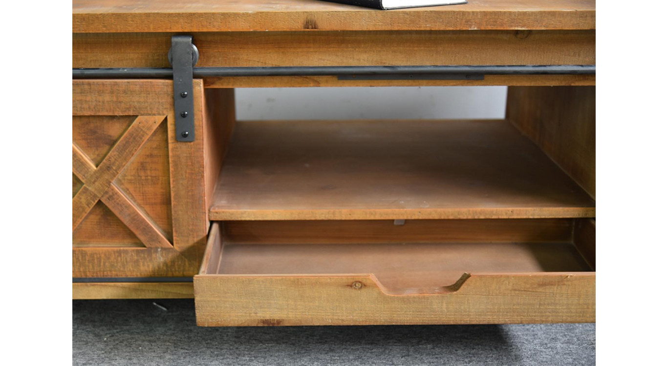 TV-Möbel 1 Schublade Holz Braun 120x60x46.5cm