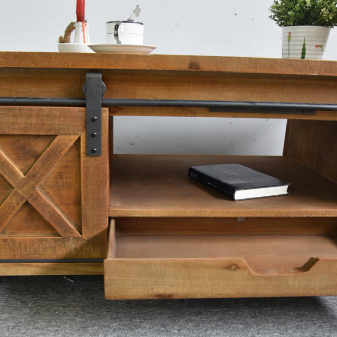 TV-Möbel 1 Schublade Holz Braun 120x60x46.5cm
