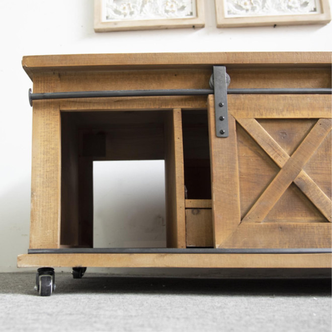 TV-Möbel 1 Schublade Holz Braun 120x60x46.5cm