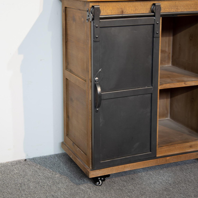 Anrichte mit 3 Schubladen Holz, Metall Braun 68x38x84cm