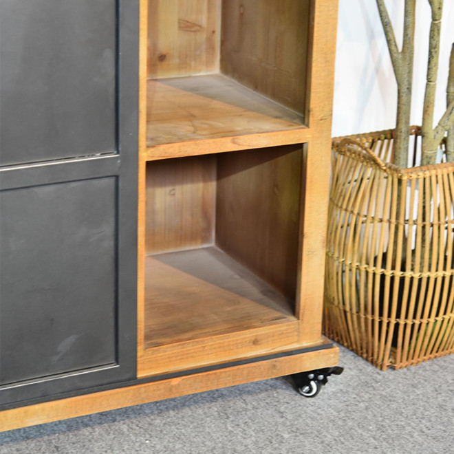 Anrichte mit 3 Schubladen Holz, Metall Braun 68x38x84cm