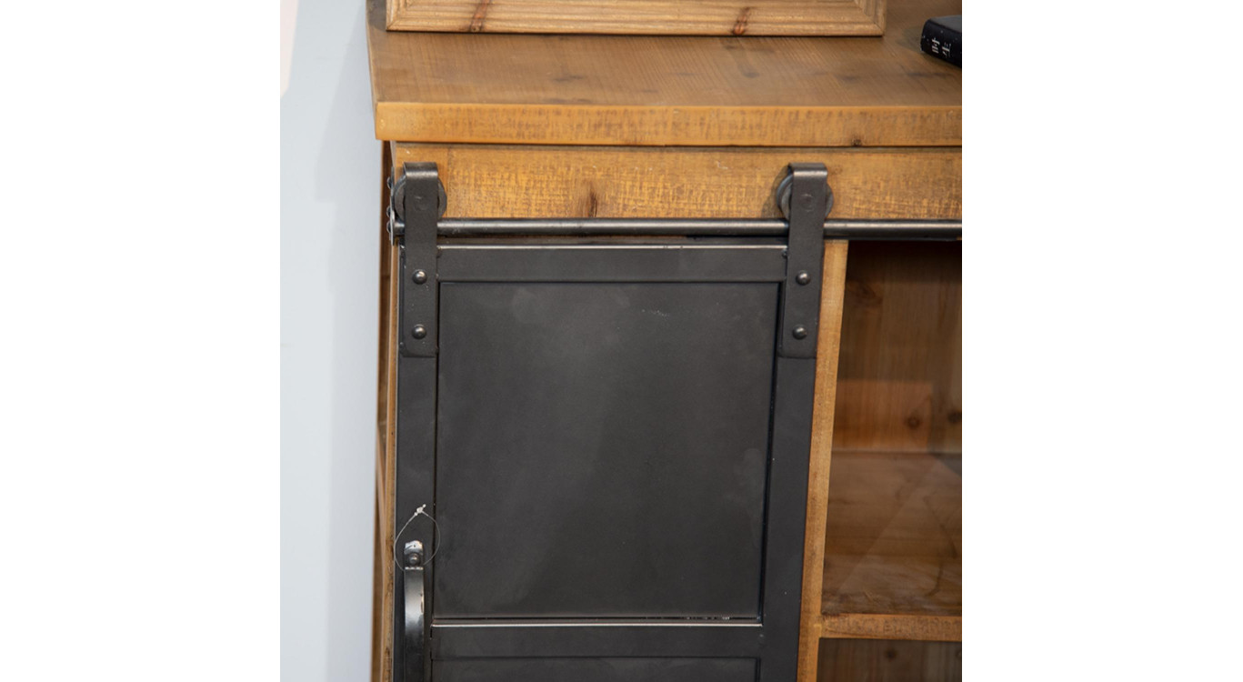 Anrichte mit 3 Schubladen Holz, Metall Braun 68x38x84cm