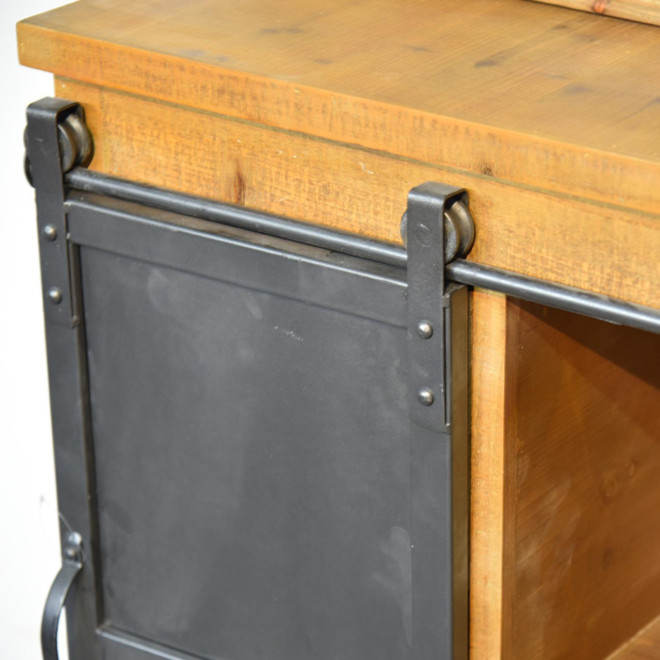 Anrichte mit 3 Schubladen Holz, Metall Braun 68x38x84cm