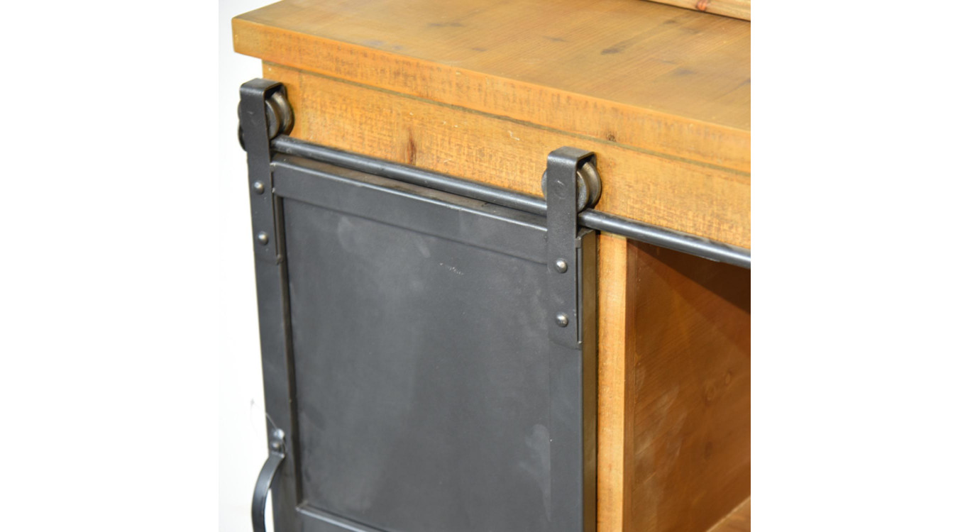 Anrichte mit 3 Schubladen Holz, Metall Braun 68x38x84cm