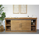 Anrichte mit 4 Schubladen Holz Braun 180x80x45cm