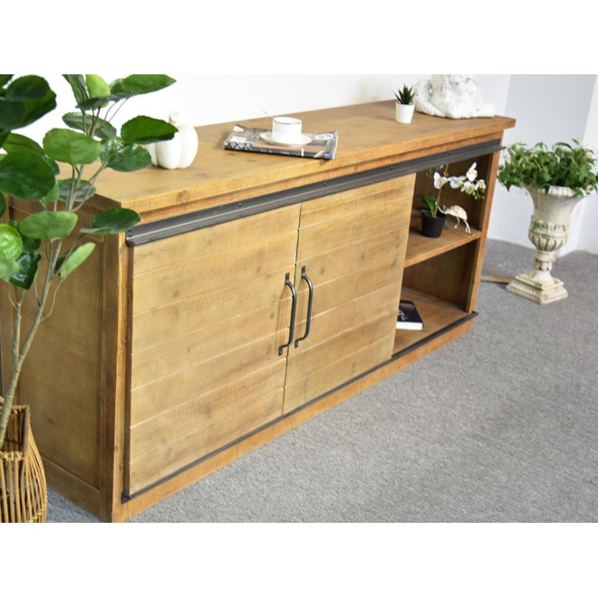 Anrichte mit 4 Schubladen Holz Braun 180x80x45cm