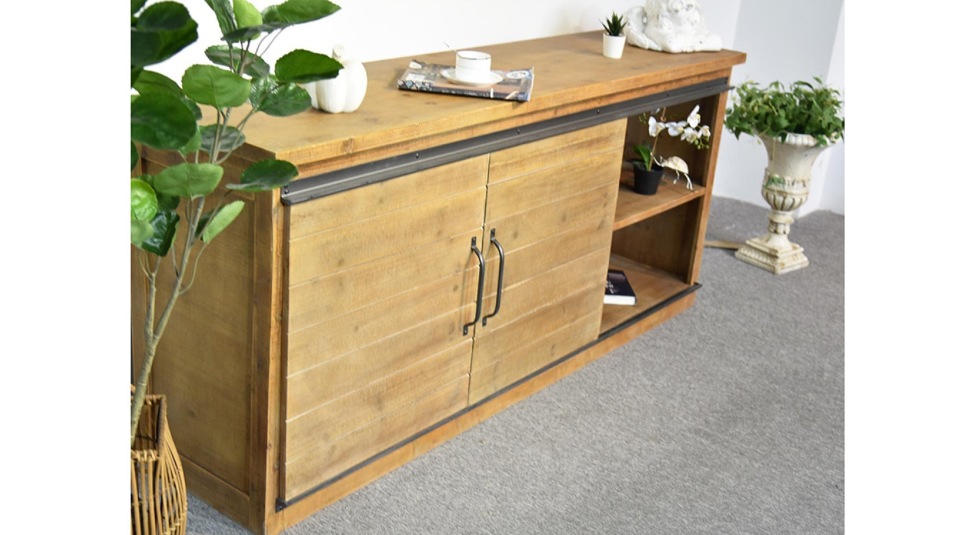Anrichte mit 4 Schubladen Holz Braun 180x80x45cm
