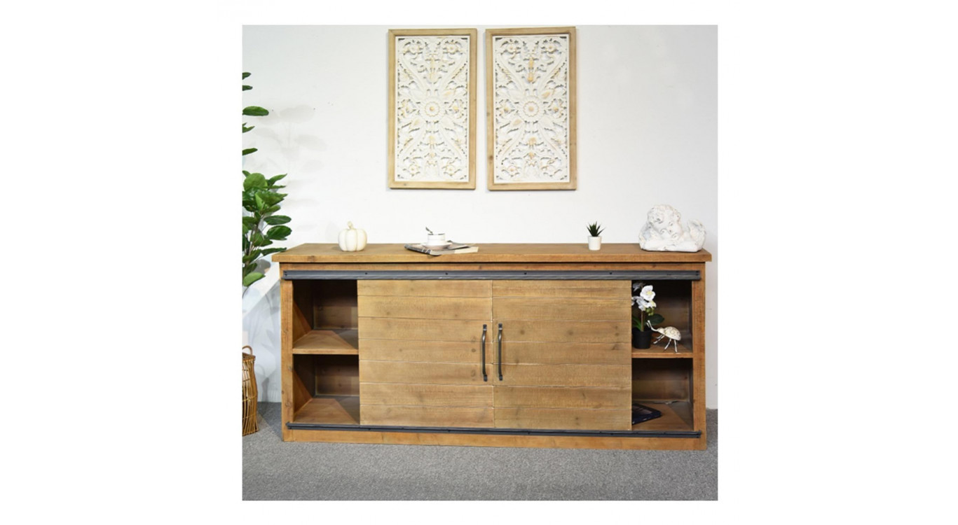 Anrichte mit 4 Schubladen Holz Braun 180x80x45cm