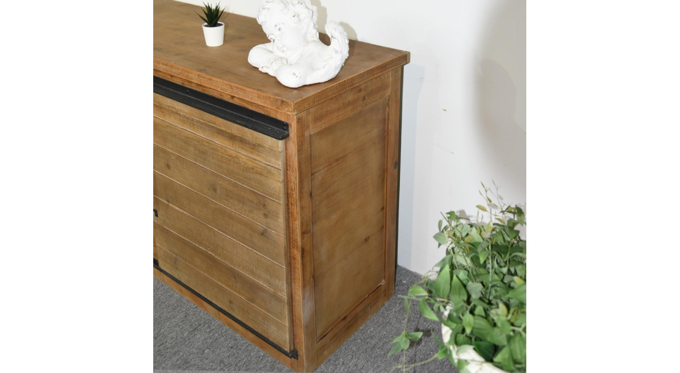 Anrichte mit 4 Schubladen Holz Braun 180x80x45cm