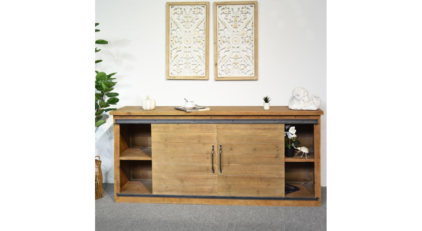 Anrichte mit 4 Schubladen Holz Braun 180x80x45cm