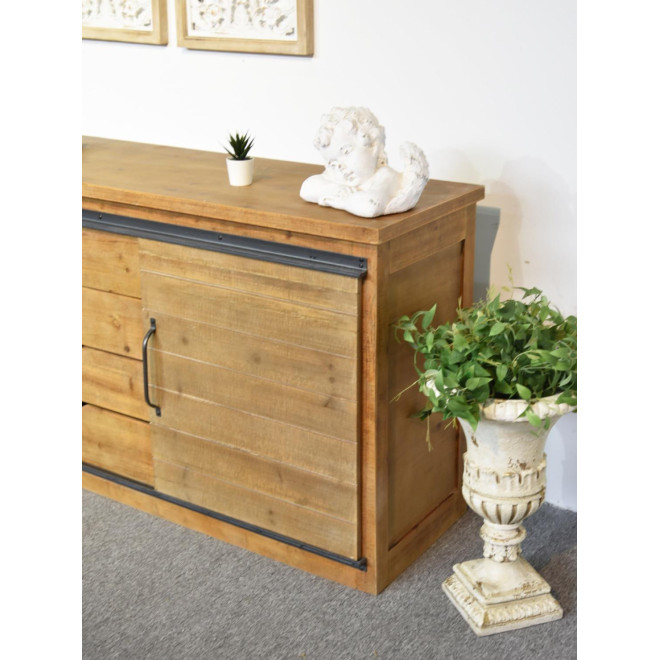 Anrichte mit 4 Schubladen Holz Braun 180x80x45cm