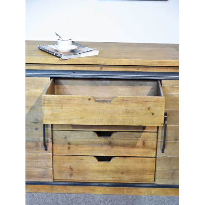 Anrichte mit 4 Schubladen Holz Braun 180x80x45cm