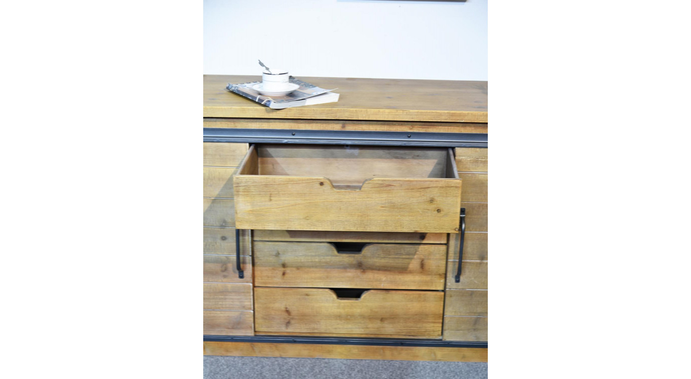 Anrichte mit 4 Schubladen Holz Braun 180x80x45cm