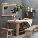 Mesa de comedor de madera marrón 200x100x80cm
