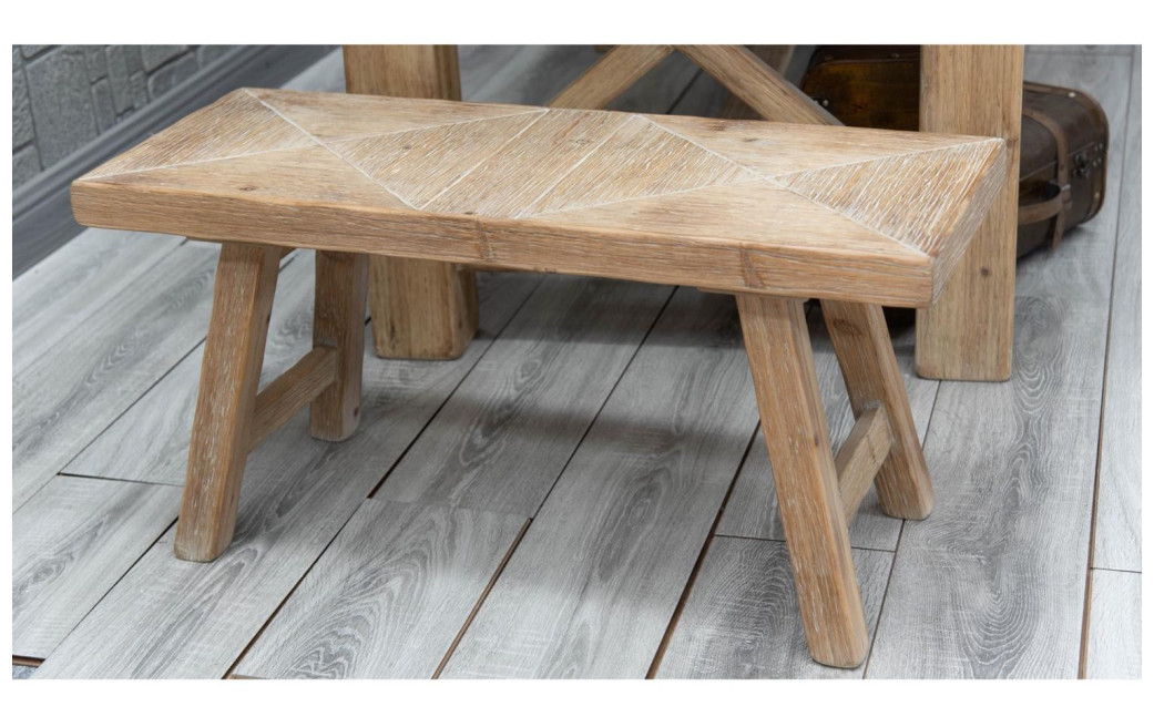 Sitzbank Holz Braun 90x35x45cm