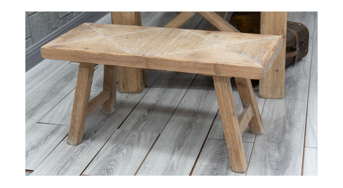 Sitzbank Holz Braun 90x35x45cm