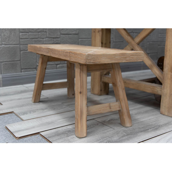 Sitzbank Holz Braun 90x35x45cm