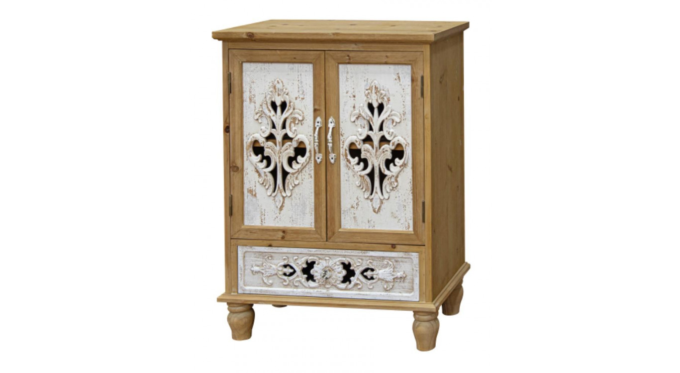 Sideboard 1 Schublade Holz Braun 70x35x96cm