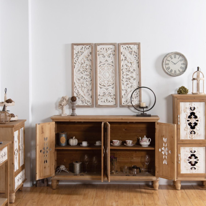 Anrichte Holz Braun 150x35x100cm