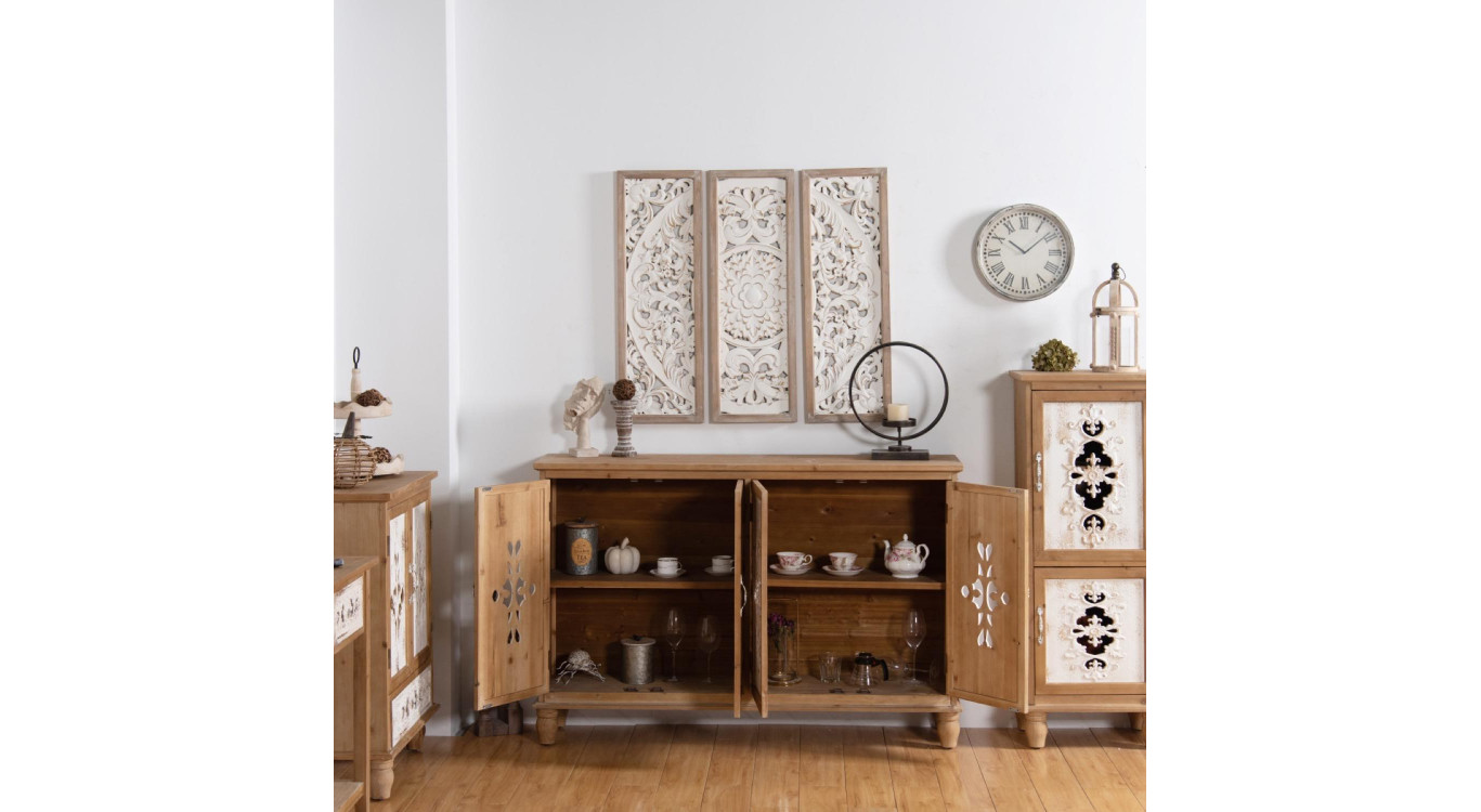 Anrichte Holz Braun 150x35x100cm