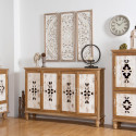 Aparador de madera marrón 150x35x100cm