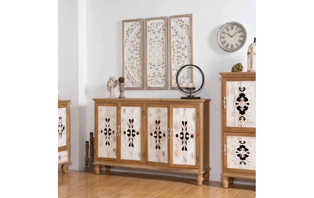 Anrichte Holz Braun 150x35x100cm