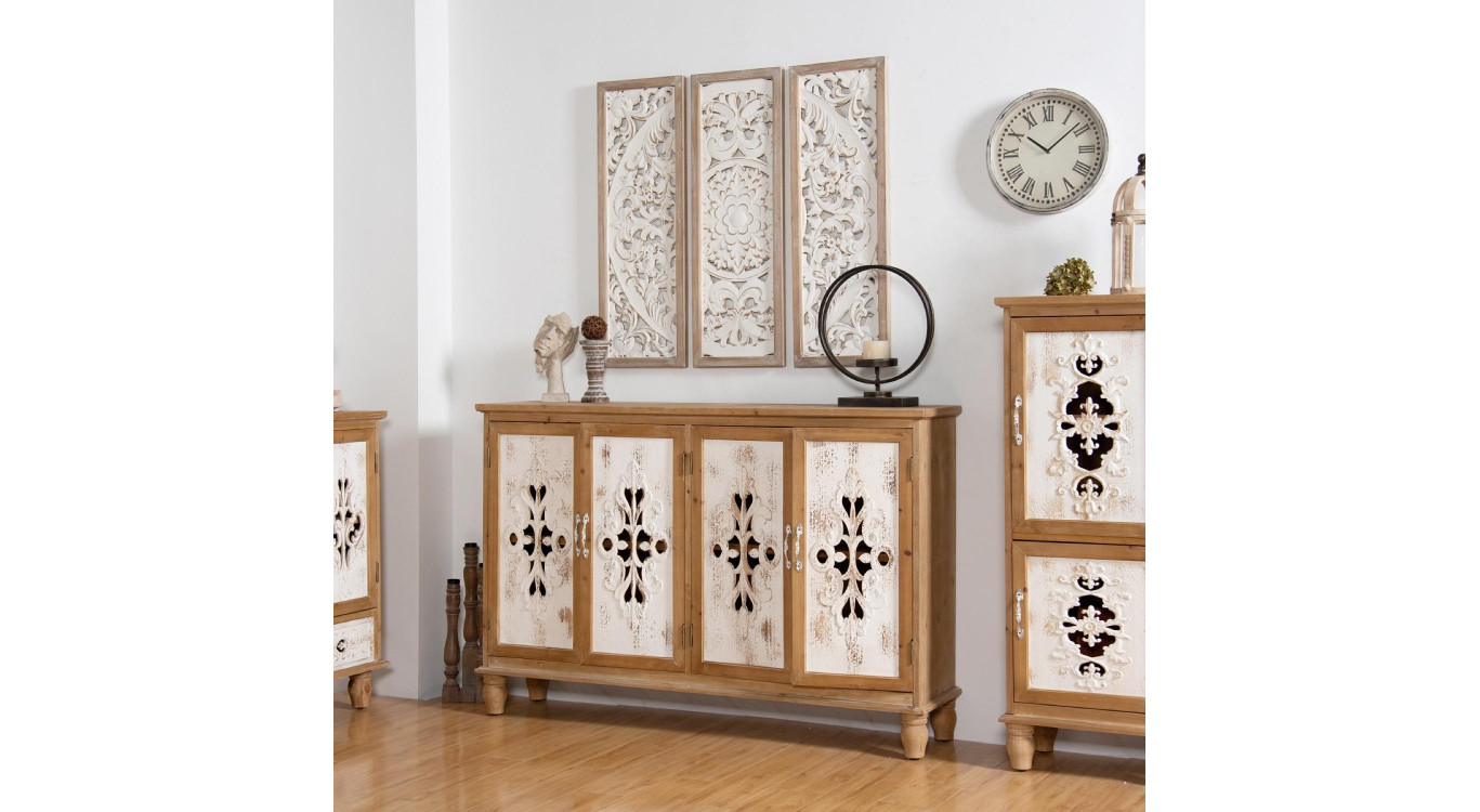 Anrichte Holz Braun 150x35x100cm