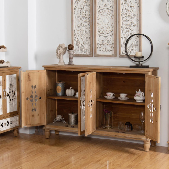 Anrichte Holz Braun 150x35x100cm