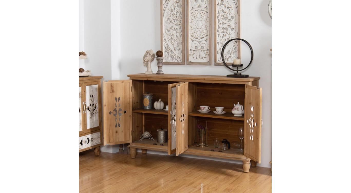 Anrichte Holz Braun 150x35x100cm