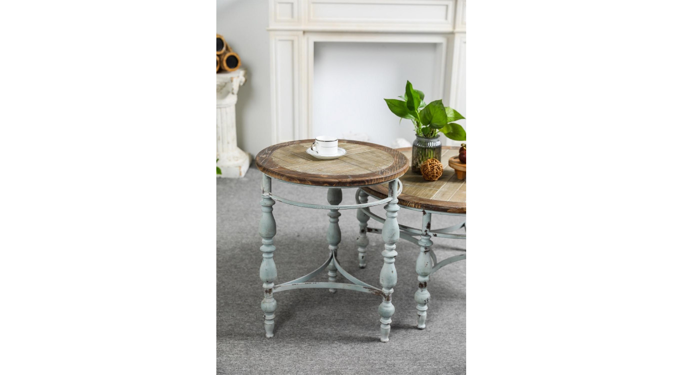 Konsole Holz Grau 51x51x60cm