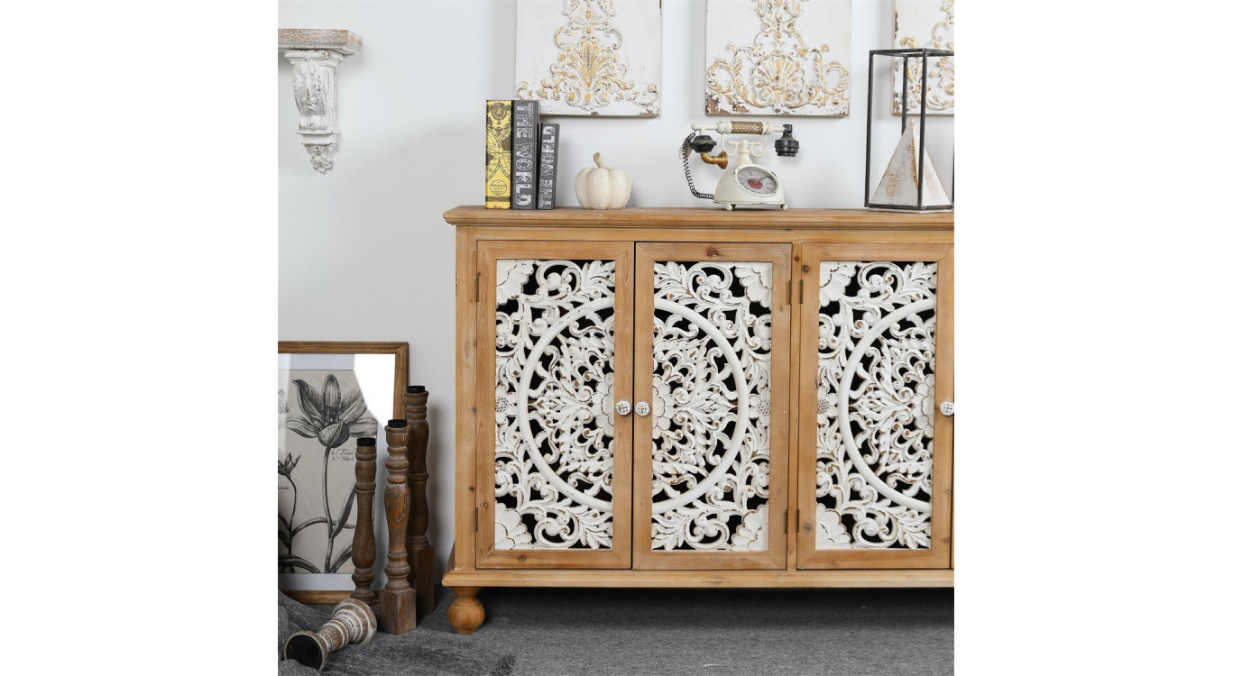 Buffet Bois Marron 150x39x91cm