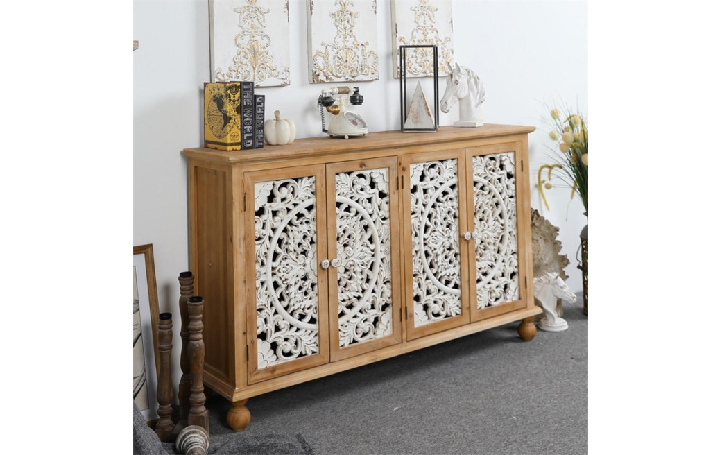 Buffet Bois Marron 150x39x91cm