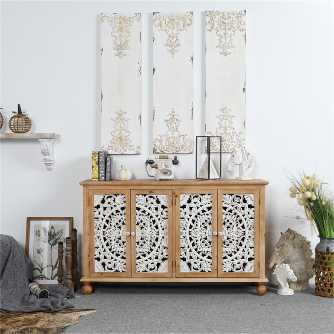 Buffet Bois Marron 150x39x91cm