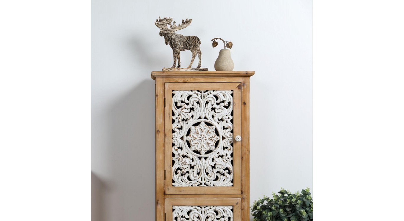 Sideboard 1 Schublade Holz Braun 55x36x161cm