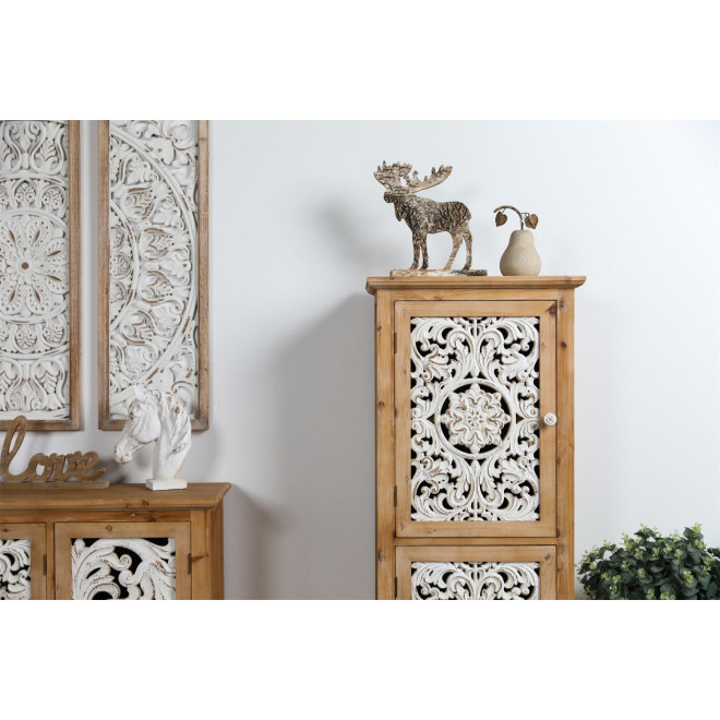 Sideboard 1 Schublade Holz Braun 55x36x161cm