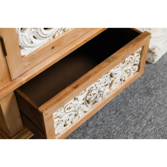 Sideboard 1 Schublade Holz Braun 55x36x161cm