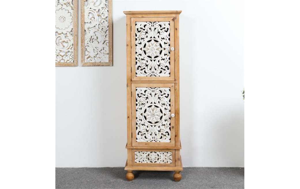 Sideboard 1 Schublade Holz Braun 55x36x161cm
