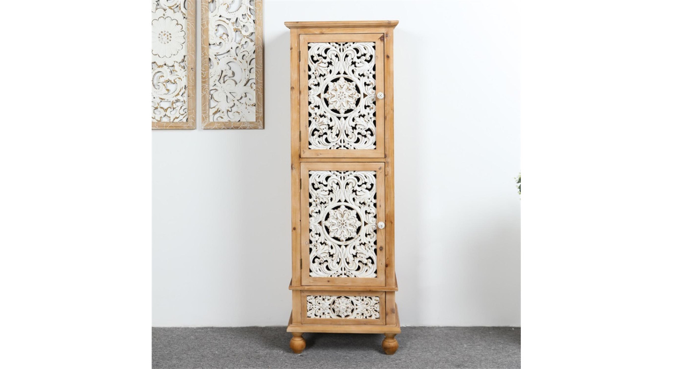 Sideboard 1 Schublade Holz Braun 55x36x161cm