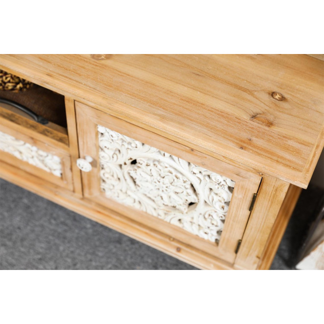 TV-Möbel 1 Schublade Holz Braun 150x40x51cm
