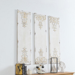 Triptychon Holz Weiß 34x3x120cm