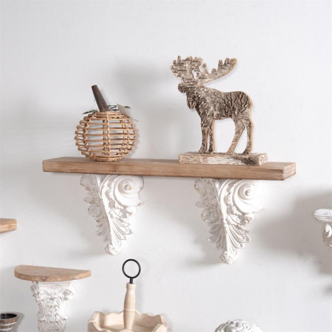 Etagère Bois Blanc 80x14x30cm