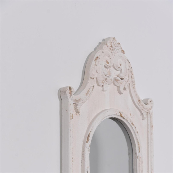 Grand Miroir Bois Blanc 52.5x3.5x162cm