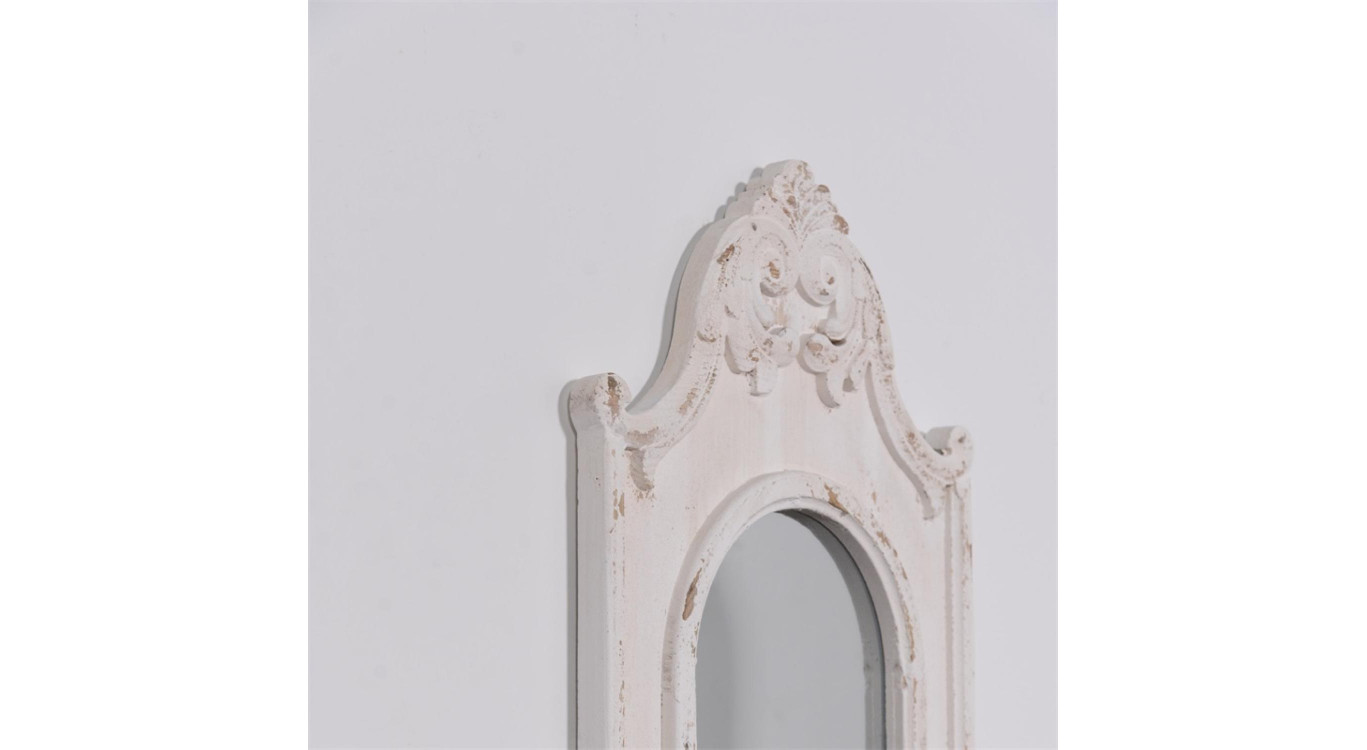 Grand Miroir Bois Blanc 52.5x3.5x162cm