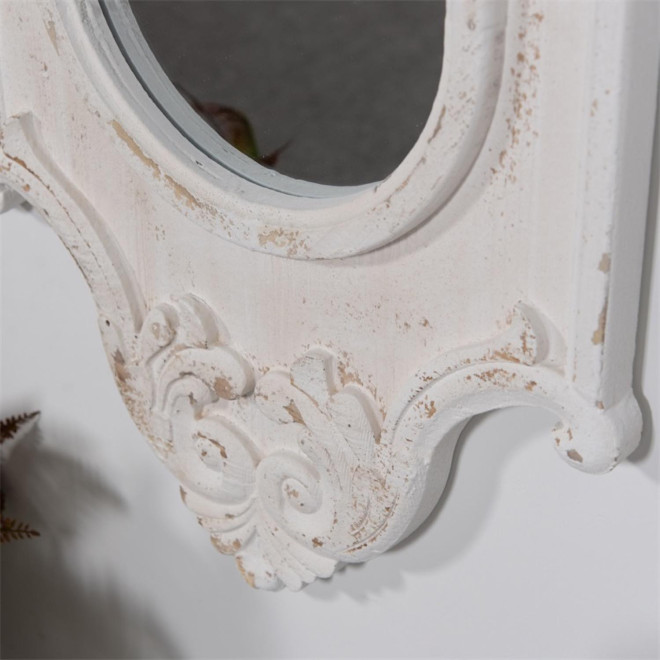 Grand Miroir Bois Blanc 52.5x3.5x162cm