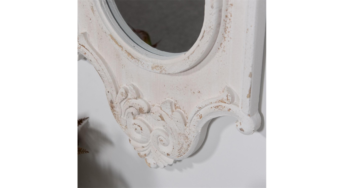 Grand Miroir Bois Blanc 52.5x3.5x162cm