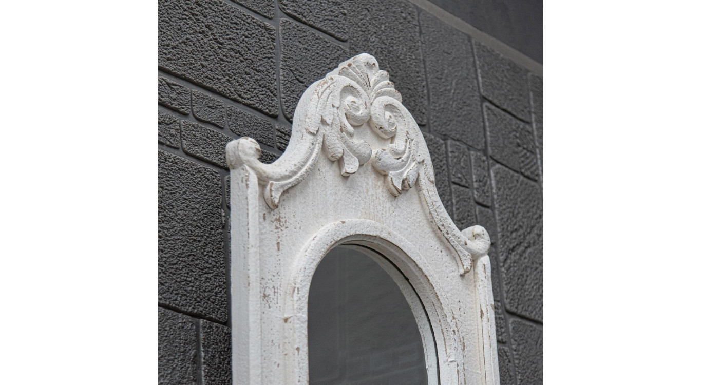 Grand Miroir Bois Blanc 52.5x3.5x162cm