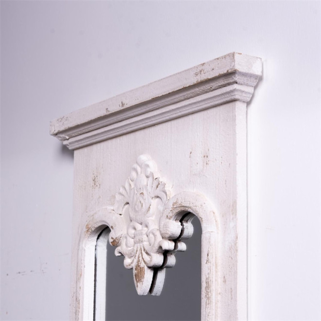 Grand Miroir Bois Blanc 55x5.5x149cm
