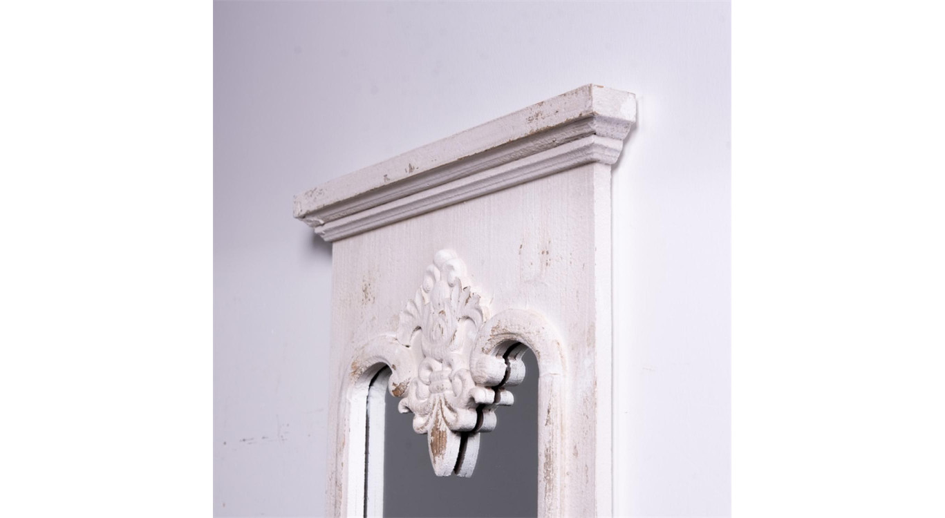 Grand Miroir Bois Blanc 55x5.5x149cm