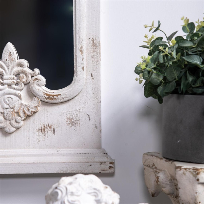 Grand Miroir Bois Blanc 55x5.5x149cm