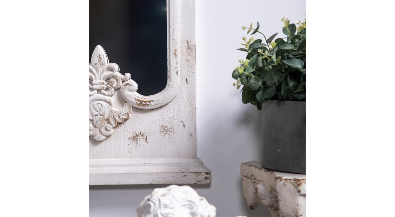 Grand Miroir Bois Blanc 55x5.5x149cm